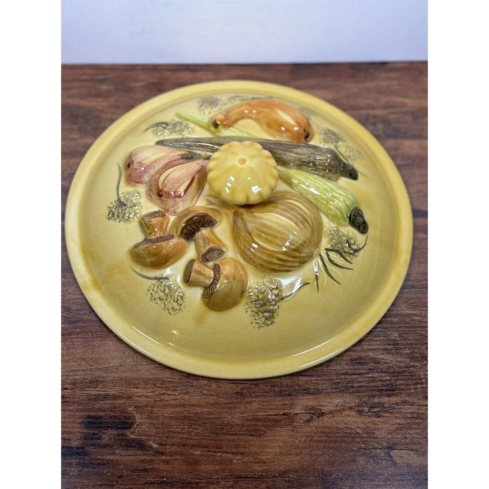 Vintage Los‎ Angeles Potteries Ovenware Harvest Mushrooms Dish Ware 1971 USA